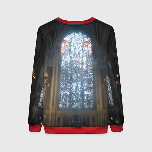 Женский свитшот Монашка 2b от нейросети / 3D-Красный – фото 2