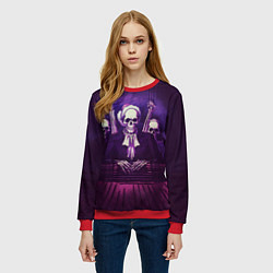 Свитшот женский Скелеты Призраки в Суде - Phonk, цвет: 3D-красный — фото 2