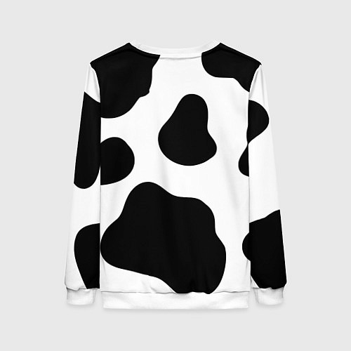 Женский свитшот Принт - пятна коровы / 3D-Белый – фото 2