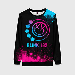 Свитшот женский Blink 182 - neon gradient, цвет: 3D-черный
