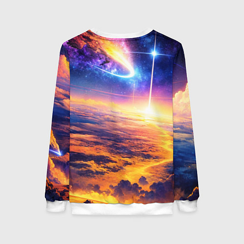 Женский свитшот Космическая вселенная / 3D-Белый – фото 2