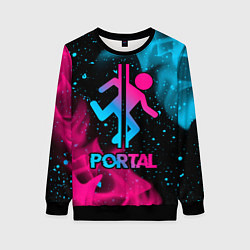 Женский свитшот Portal - neon gradient