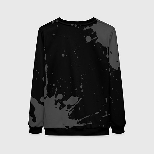 Женский свитшот Date A Live glitch на темном фоне: надпись, символ / 3D-Черный – фото 2