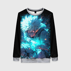 Свитшот женский Аура киллуа - hunter x hunter, цвет: 3D-меланж