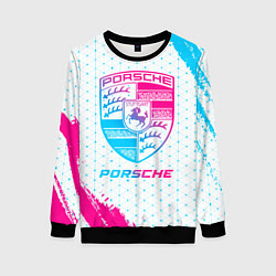 Женский свитшот Porsche neon gradient style