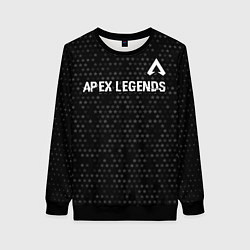 Женский свитшот Apex Legends glitch на темном фоне: символ сверху