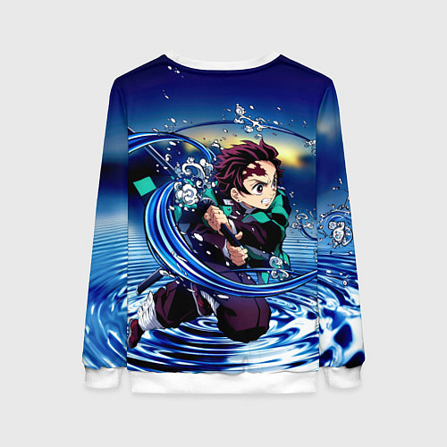 Женский свитшот Танджиро Камадо Клинок, рассекающий демонов / 3D-Белый – фото 2