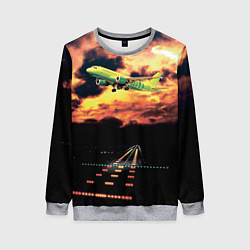 Женский свитшот Боинг 737 Суровый закат