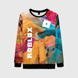 Свитшот женский Roblox Logo Color, цвет: 3D-черный