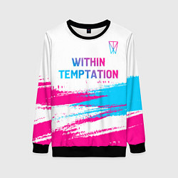 Женский свитшот Within Temptation neon gradient style: символ свер