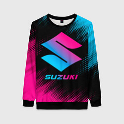 Женский свитшот Suzuki - neon gradient