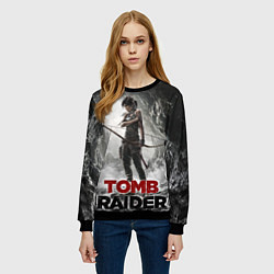 Свитшот женский Rise of the tomb rider, цвет: 3D-черный — фото 2