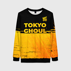 Женский свитшот Tokyo Ghoul - gold gradient: символ сверху
