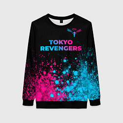 Женский свитшот Tokyo Revengers - neon gradient: символ сверху