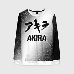 Женский свитшот Akira glitch на светлом фоне