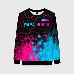 Женский свитшот Papa Roach - neon gradient: символ сверху
