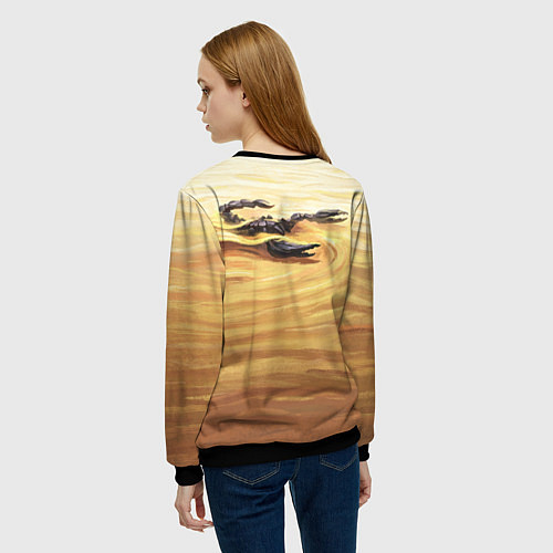 Женский свитшот Жало скорпиона / 3D-Черный – фото 4