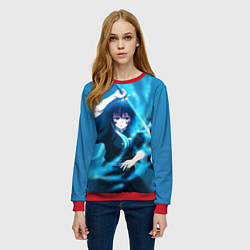 Свитшот женский Клинок рассекающий демонов: Токито, цвет: 3D-красный — фото 2