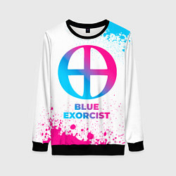 Женский свитшот Blue Exorcist neon gradient style