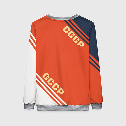 Женский свитшот Ленин на красном фоне / 3D-Меланж – фото 2