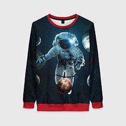 Женский свитшот Космонавт планеты