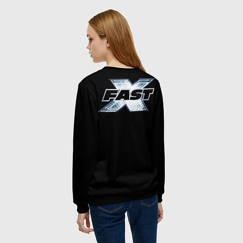 Женский свитшот Вин - форсаж / 3D-Черный – фото 4