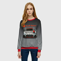Свитшот женский Audi sport - racing car - extreme, цвет: 3D-красный — фото 2