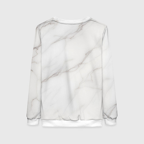 Женский свитшот Текстура светлого мрамора / 3D-Белый – фото 2