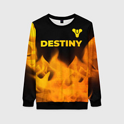 Свитшот женский Destiny - gold gradient: символ сверху, цвет: 3D-черный