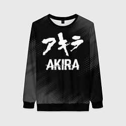 Женский свитшот Akira glitch на темном фоне