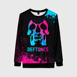 Свитшот женский Deftones - neon gradient, цвет: 3D-черный