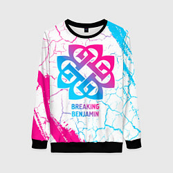 Женский свитшот Breaking Benjamin neon gradient style
