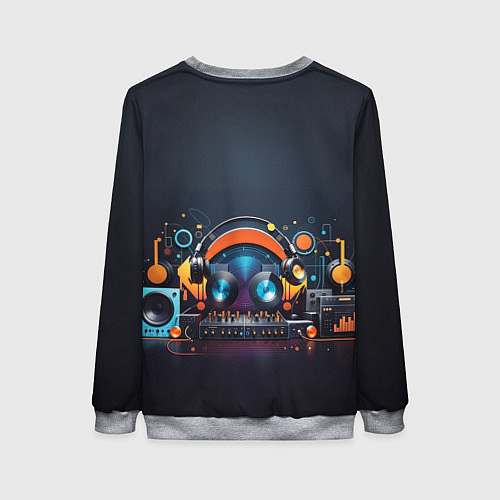Женский свитшот Диджейский пульт / 3D-Меланж – фото 2