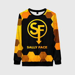 Свитшот женский Sally Face - gold gradient, цвет: 3D-черный