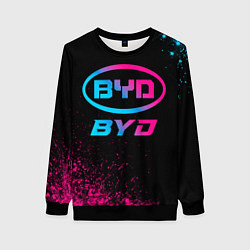 Свитшот женский BYD - neon gradient, цвет: 3D-черный