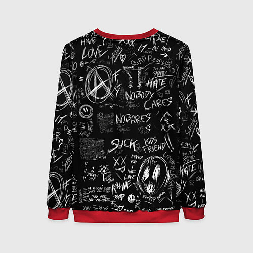 Женский свитшот Токийский гуль - Dead inside mood / 3D-Красный – фото 2