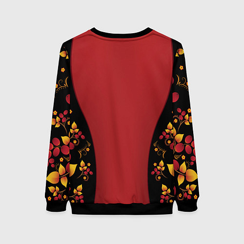 Женский свитшот Москвич хохлома / 3D-Черный – фото 2