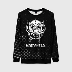 Женский свитшот Motorhead glitch на темном фоне
