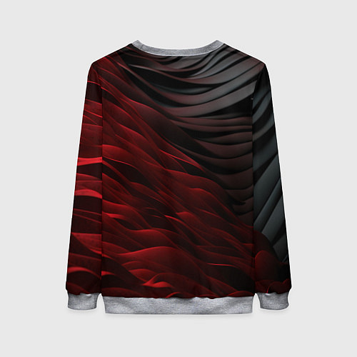 Женский свитшот Baldurs Gate 3 logo dark red black / 3D-Меланж – фото 2