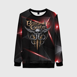 Свитшот женский Baldurs Gate 3 logo black red, цвет: 3D-черный