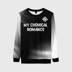 Женский свитшот My Chemical Romance glitch на темном фоне: символ