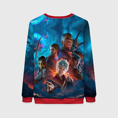 Женский свитшот Baldurs Gate 3 персонажи / 3D-Красный – фото 2
