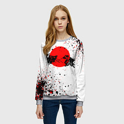 Свитшот женский Два самурая, цвет: 3D-меланж — фото 2