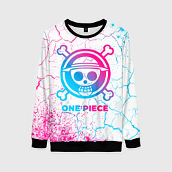 Женский свитшот One Piece neon gradient style