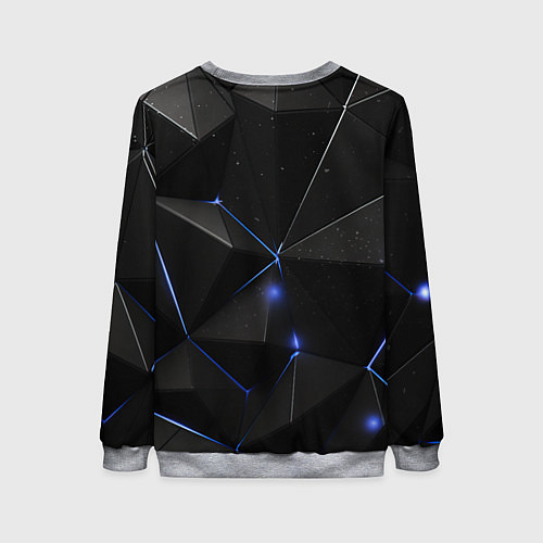 Женский свитшот Black geometry texture / 3D-Меланж – фото 2