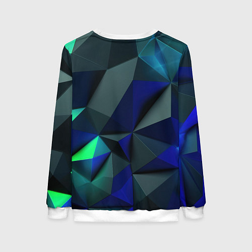 Женский свитшот Juventus blue abstract logo / 3D-Белый – фото 2