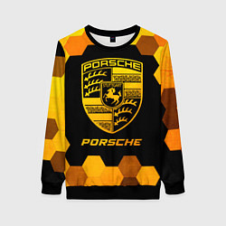 Женский свитшот Porsche - gold gradient