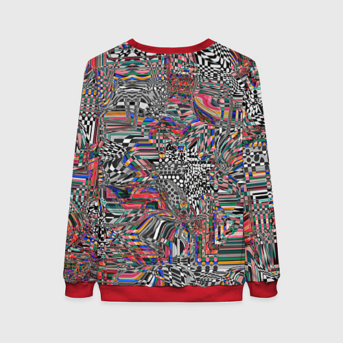 Женский свитшот Абстракция Никалеона / 3D-Красный – фото 2