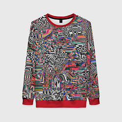 Свитшот женский Абстракция Никалеона, цвет: 3D-красный