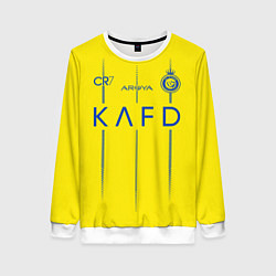 Свитшот женский Криштиану Роналду Аль Наср форма 2324 домашняя, цвет: 3D-белый